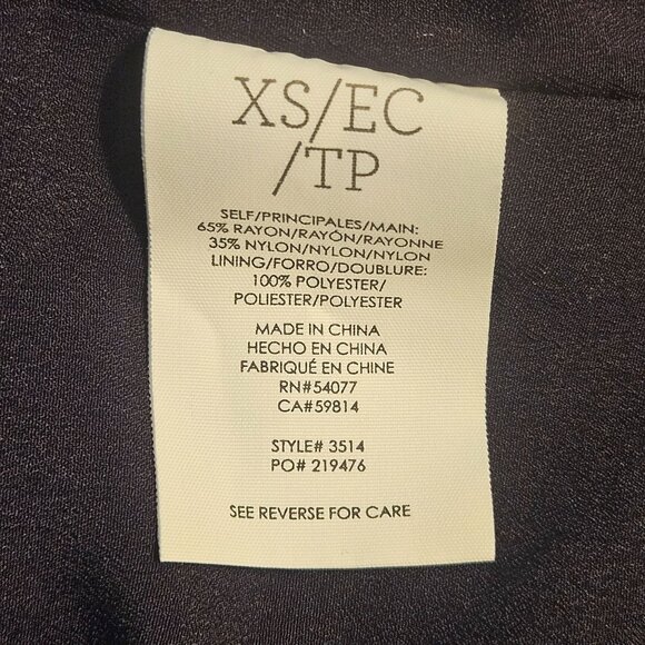 Cabi Women’s Mini Slip Dress Abstract Print S Artcore Espresso Fall Layering - Picture 6 of 11